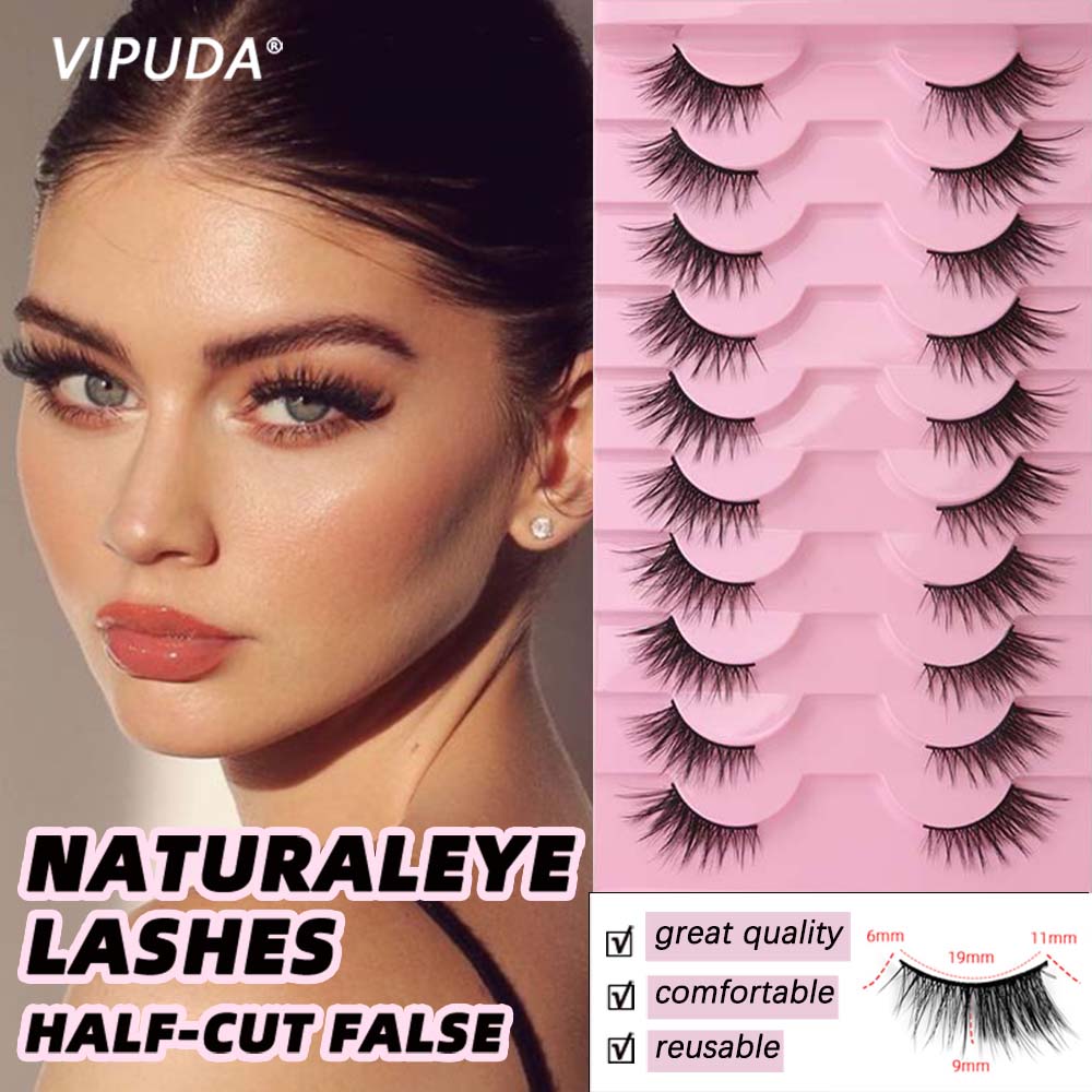 Best of VIPUDA Half Natural 7 / 10 Piars Mink Fox Eye Makeup Fluffy False Eyelashes Faux Cilios Maquiagem Eyelashes Extension Wholesale Reviews & Tips