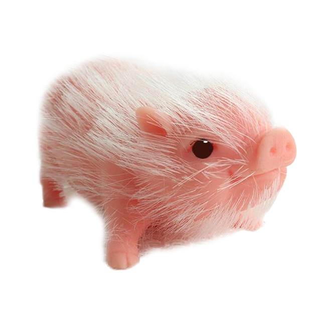 Silicone Pig Doll Toy  Cute Lifelike, Realistic Micro Piggy for