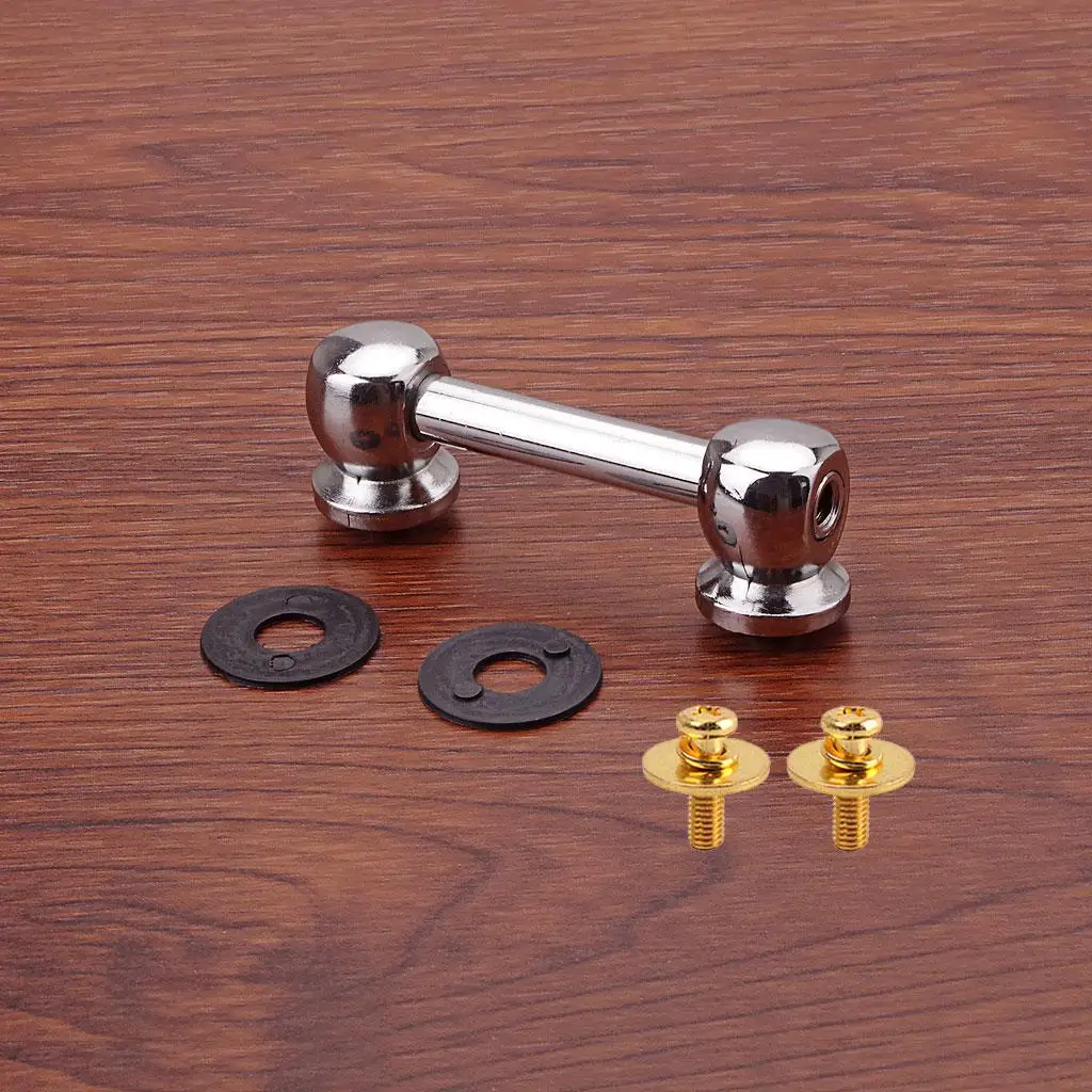 Metal Two Side Snare Drum Lugs with Screws and Washers Percussion Accs Drum Tube Lugs for Snare Drum Parts Accessory Chrome