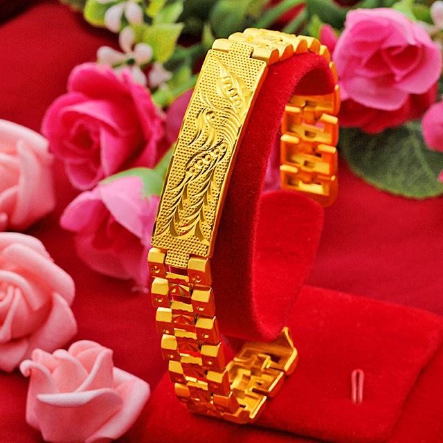 24k Pure Gold Men Bracelet | 999 Gold Jewelry Bangle - Bangles - Aliexpress