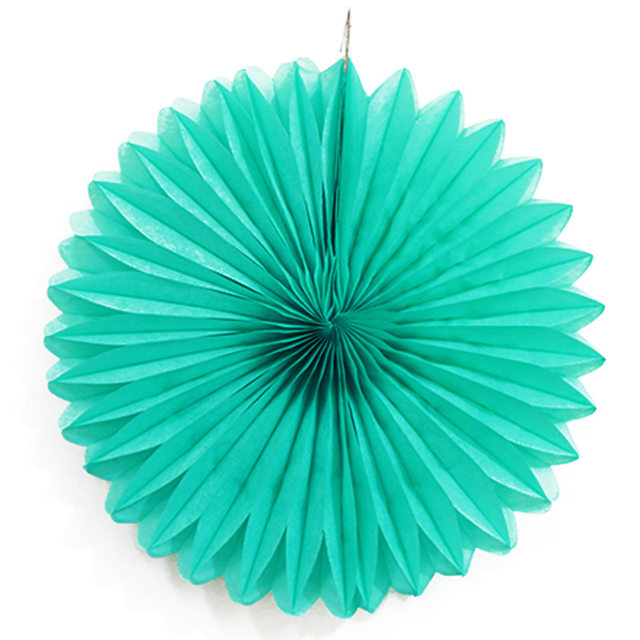 Teal Paper Fan Decorations, Set of 3 Honeycomb Tissue Paper Party Fans –  Party Craft Creations