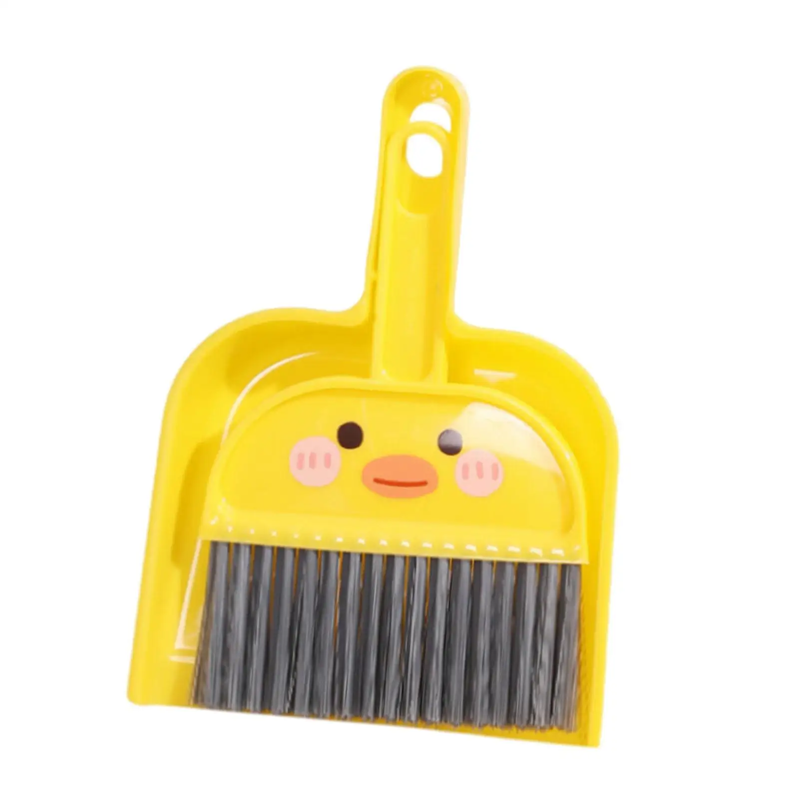 Small Dustpan and Broom Set Collect Dust Pan Combination Housekeeping for Desk Seat Pet Hair Sofa Small Messes