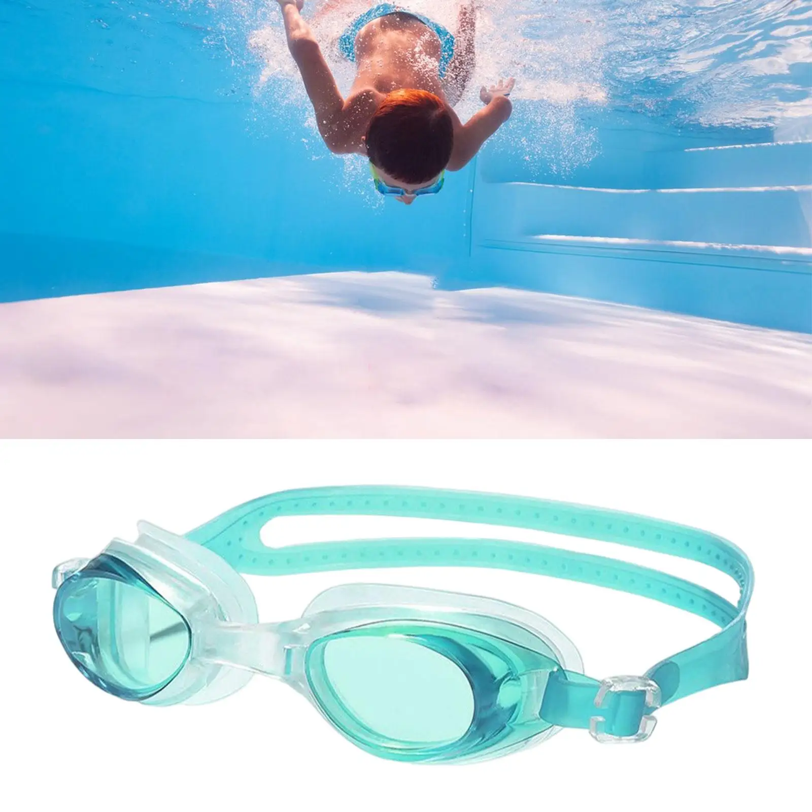 Swim Goggles with Portable Case Anti Fog Soft Silicone Nose Bridge Swimming Goggles Adjustable Swim Glasses for Adult Youth