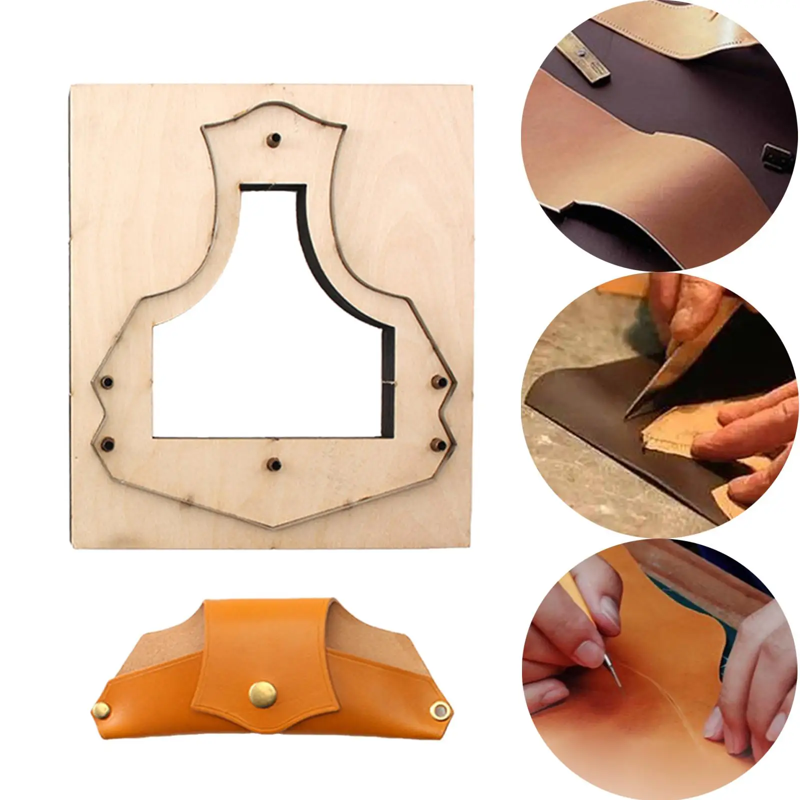 Glasses Bag Die Cutting Mold Wooden Metal Blade Handmade Punch Tool Leather Cutting Mold Leather Glasses Case Template Fittings