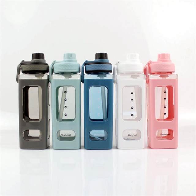 Kawaii Bear Pastel Water Bottle With 3D Sticker 700ml/900ml Plastic Travel  Tea Juice Milk Portable Cute Shaker Drink Bottle Gift - AliExpress