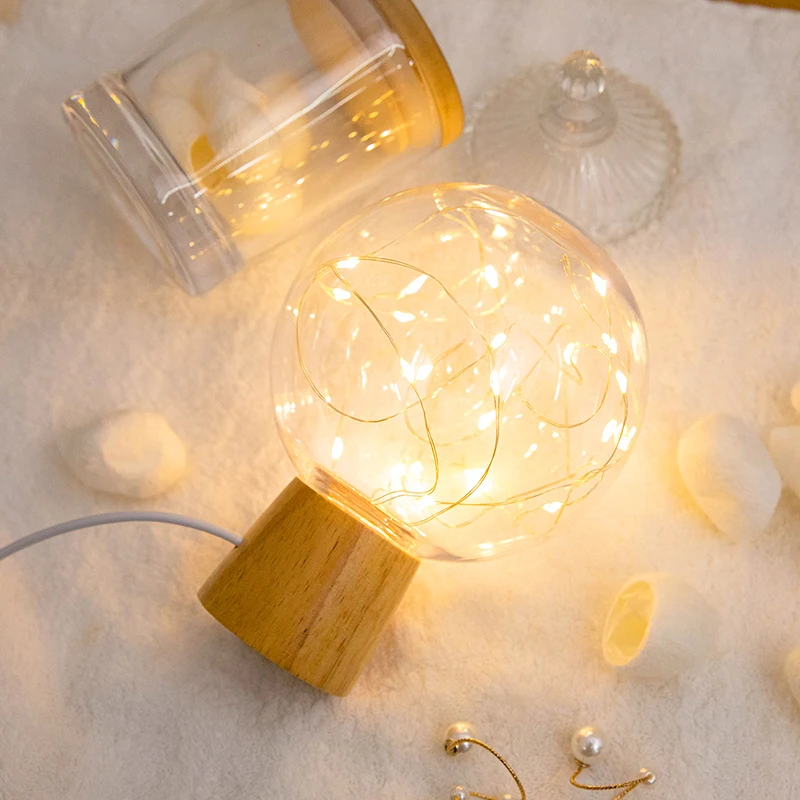 Lampe cocooning en bois créative et portative