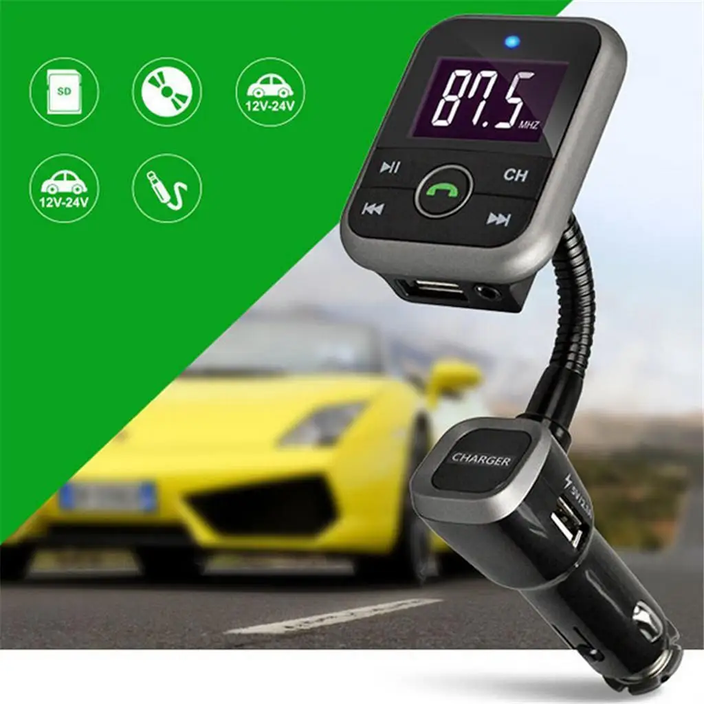 Wireless Bluetooth FM Transmitter  Kit MP3 Player Dual USB Charger