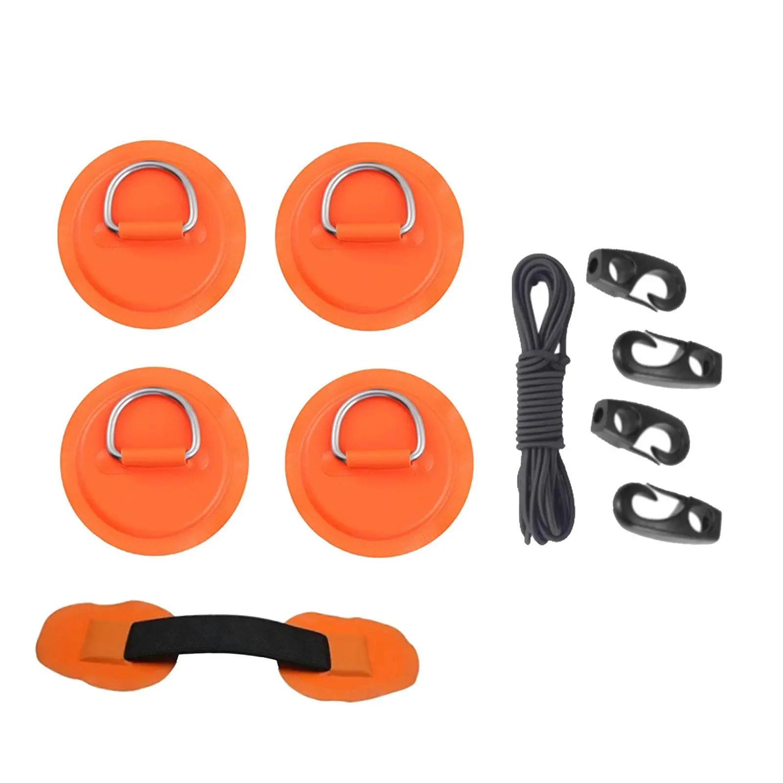 D Ring Pad Patch Bungee Accessories Set Round Patch for Inflatable Surfboard