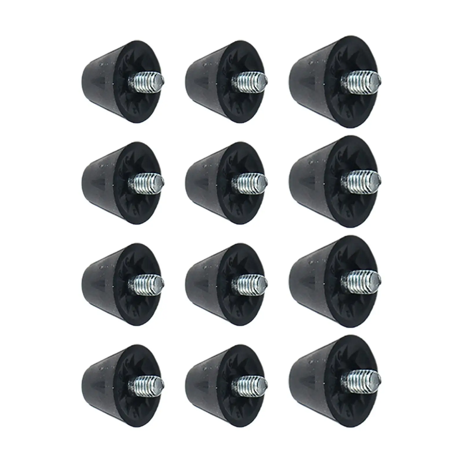 12Pcs Football Shoe Spikes Non Slip Stable Turf M5 Threaded Rugby Studs for Competition Athletic Sneakers Indoor Outdoor Sports