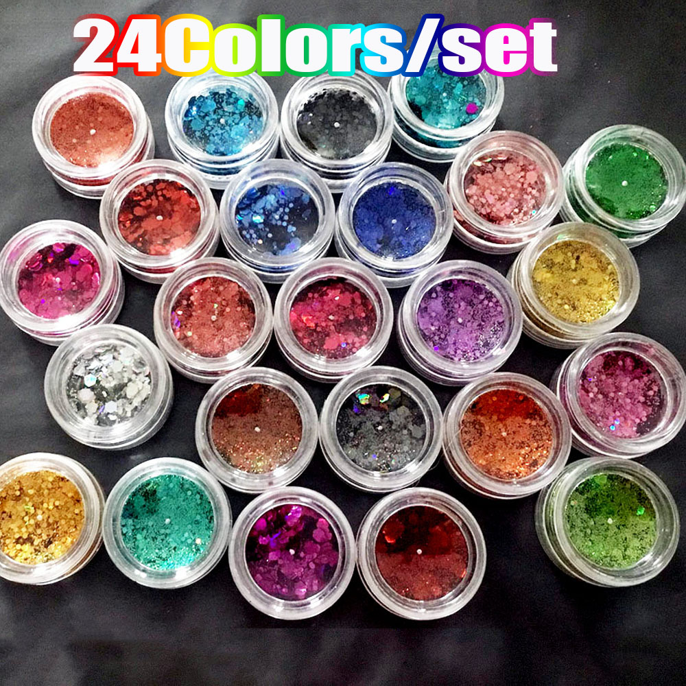 Best of 2023'S Summer Holographic Chunky Glitter Sequins Set Iridescent Sparkly Hexagon Sequins Kit Mixed-size Manicures Glitter Sequins Reviews & Tips