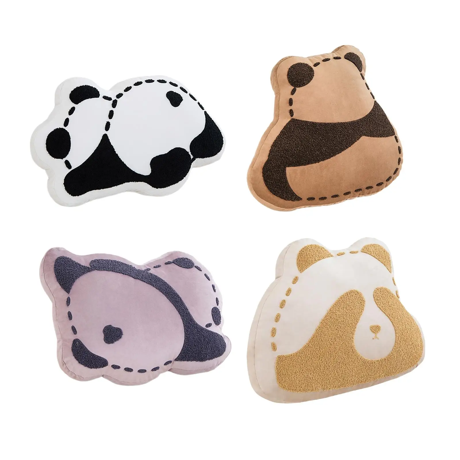 Panda Throw Pillow Chair Back Cushion Soft Bed Rest Pillow Panda Reading Pillow Plush Toy for Reading Office Gaming Car Adults