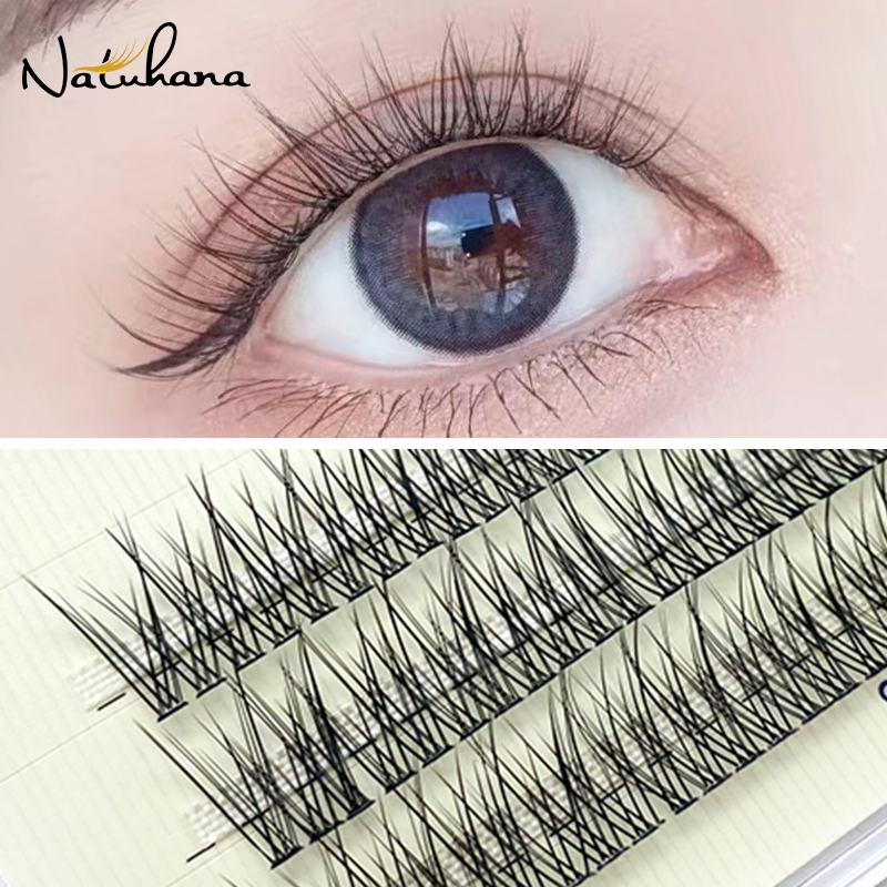 Best of NATUHANA Lashes A / M Fish Tail Shaped Eyelashes Extension 10D / 12D Premade Volume False 3D Mink Individual Dovetail Makeup Reviews & Tips