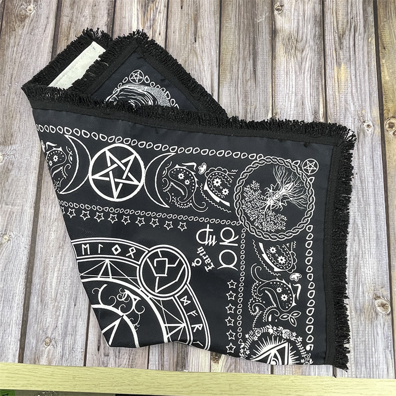 Baumwolle Pentagramm Stoff Astrologie Tarot karten Wahrsagerei Tischdecke für Brettspiel Zubehör – Detail 3