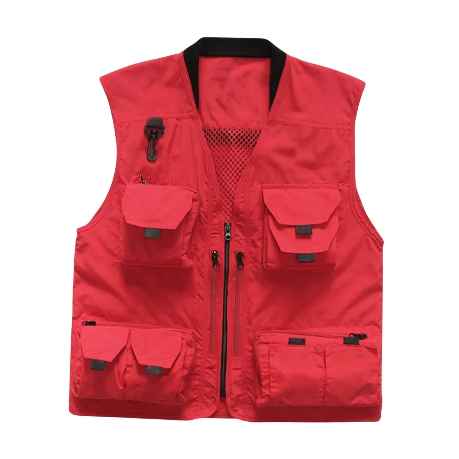 Mens Fishing Vest with Pockets Clothing Modern Jacket for Camping Travel Work Sports