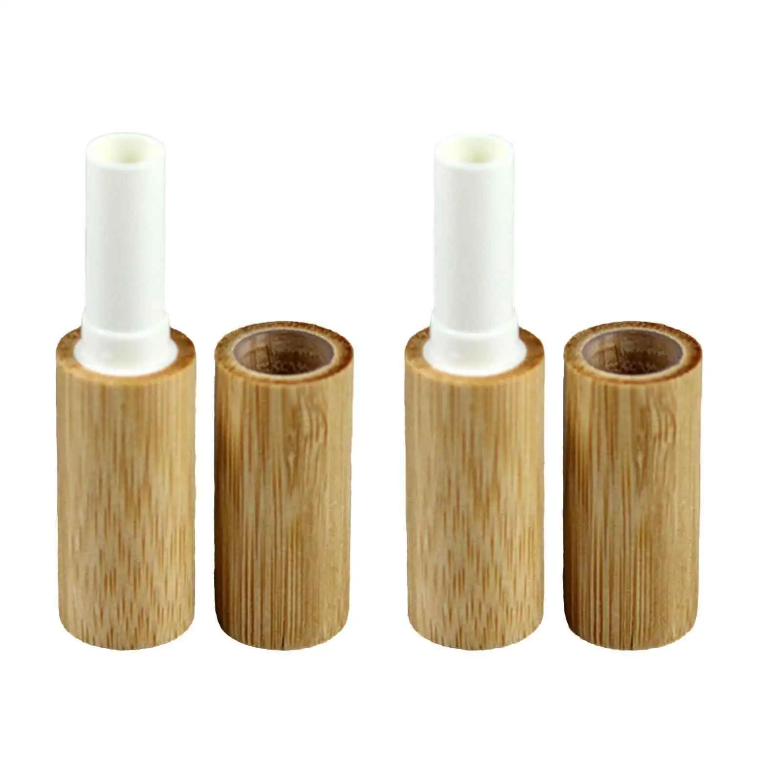 2x Lip Glosses Bottles Lip Balm Containers Bamboo Shell Empty DIY Sample Packaging Lip Oils Bottles for DIY Lipstick Women