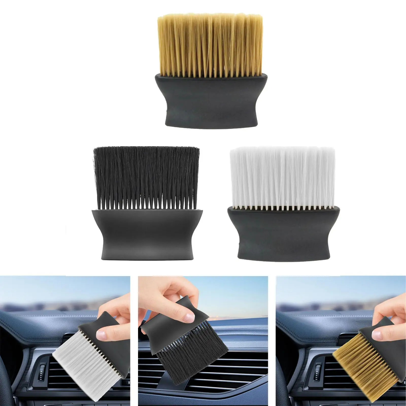 Car Interior Duster Universal Wide Handle Cleaning Brush Duster for Computers Seat Window Wheel Nut Air Conditioner Outlet