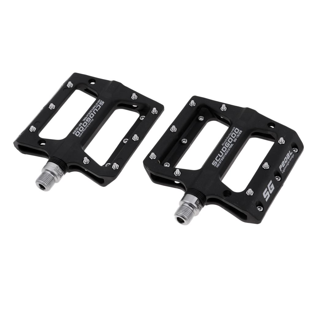 Bike Pedals Sealed Bearing Platform Flat Pedals for Mountain Road Bicycle - Easy to Install - Choice of Colors