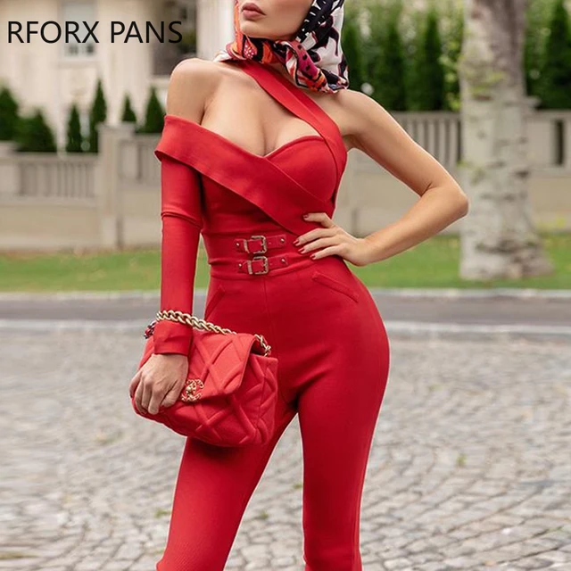 Formal Red Jumpsuit Women, Red Jumpsuit Women Party