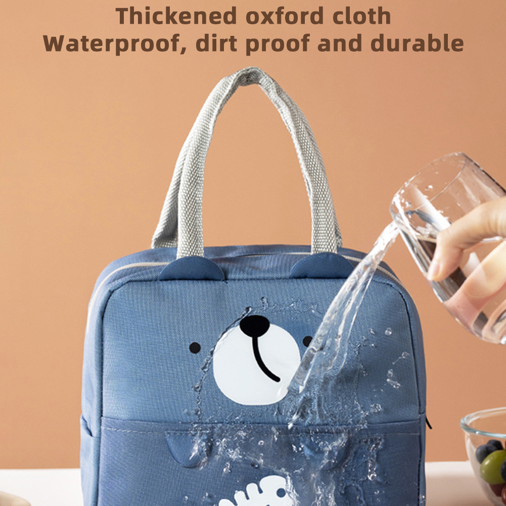 Niedliche Cartoon-tragbare Lunchtasche, verdickte Aluminiumfolie, Lunchtasche für Schule, Büro, Arbeiten – Detail 6
