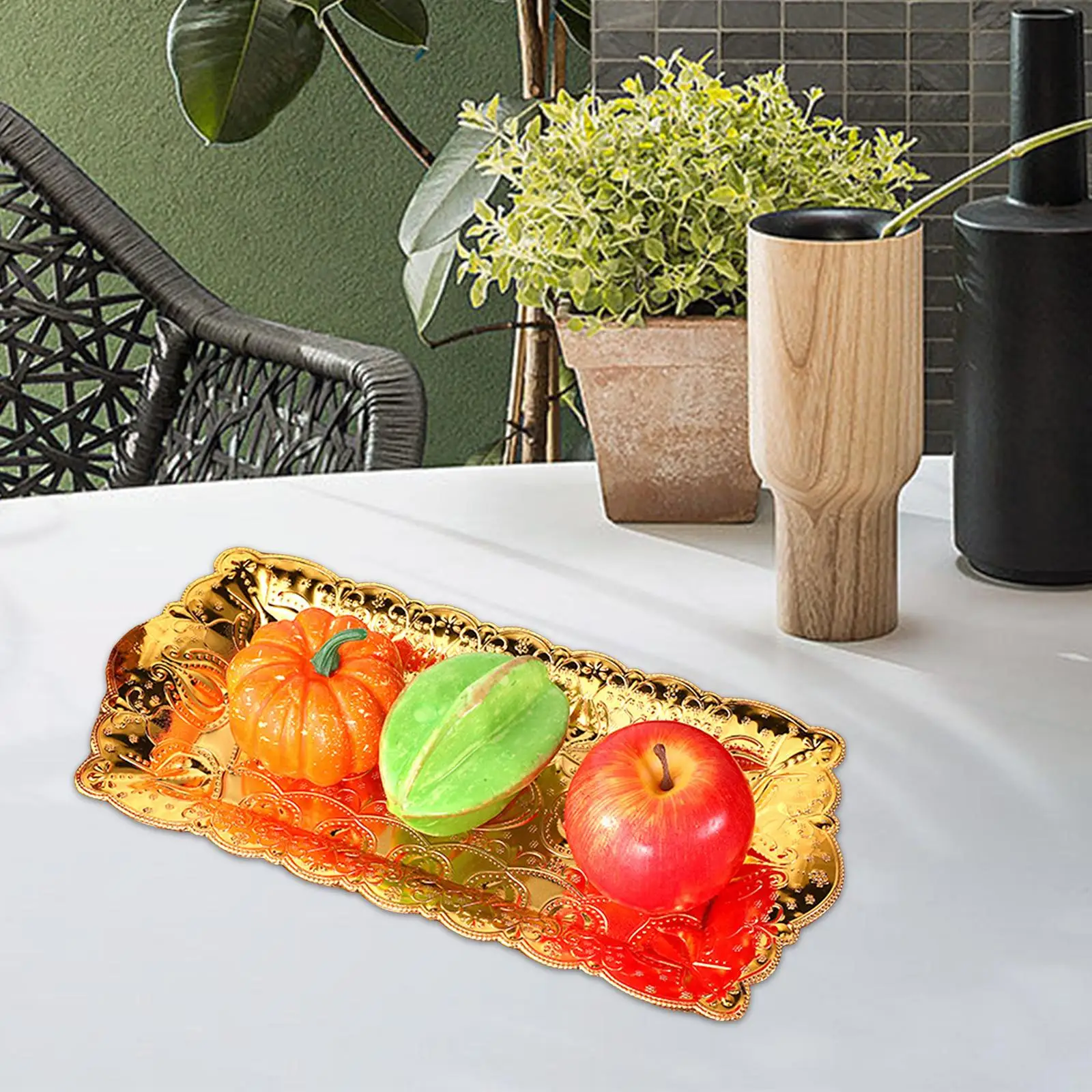 Serving Tray Multifunctional Pastry Plate Decor Decorative Dresser Tray Jewelry Storage for Party Home Kitchen Dining Room Lunch
