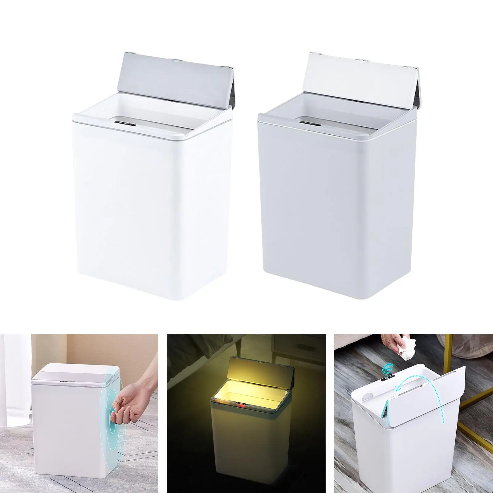 Multipurpose Waste Bin Automatic Induction Dustbin for Hotel Bathroom Playroom