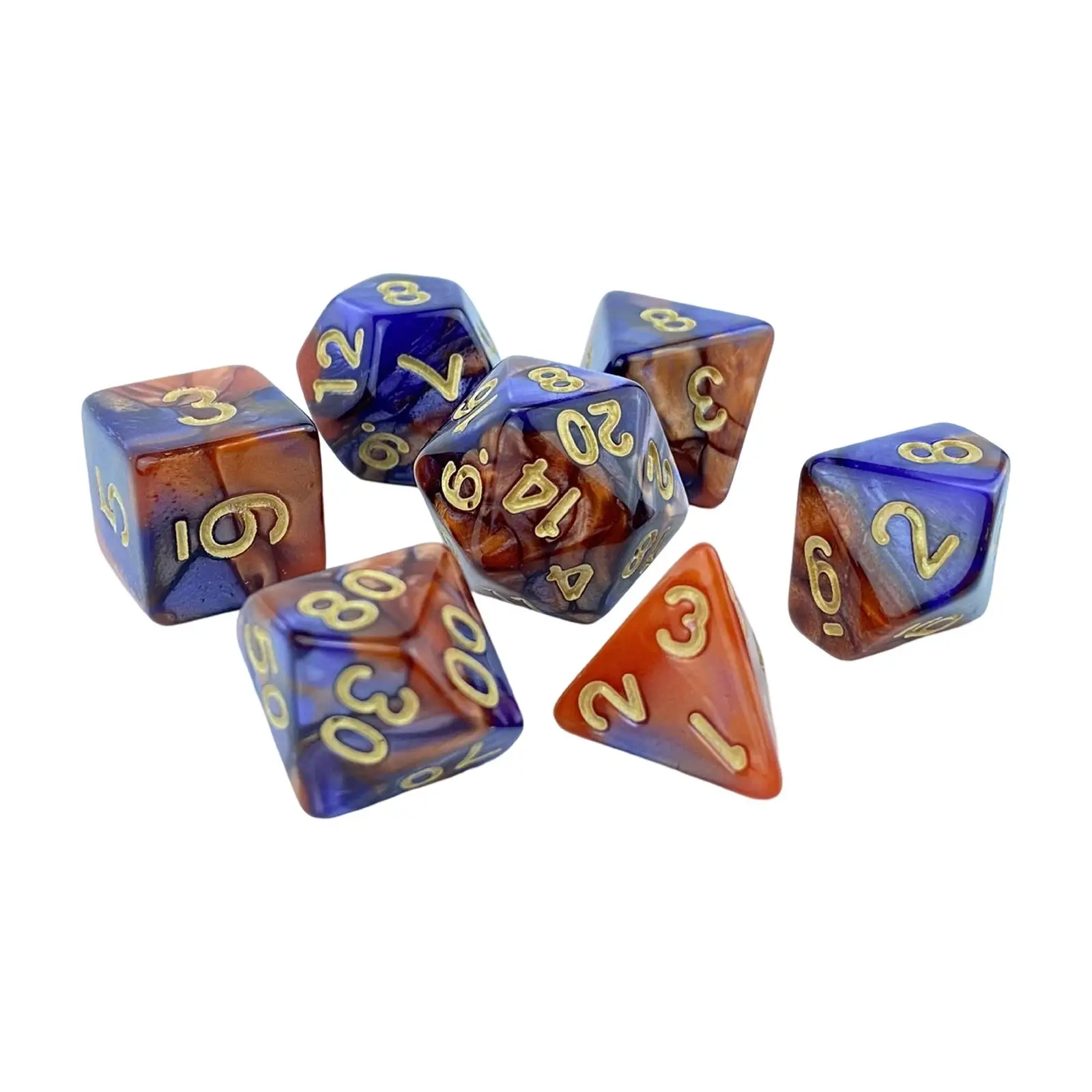 7 Pieces Polyhedral Dice Set Role Playing Dice Table Board Roll Playing Games for RPG Party Supply