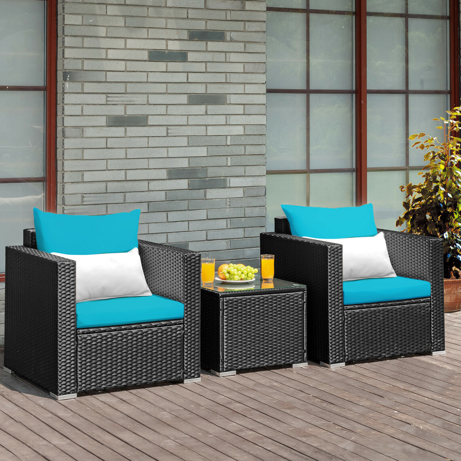 Title 4, Patiojoy 3PCS Patio Rattan Wicker Furniture Set...