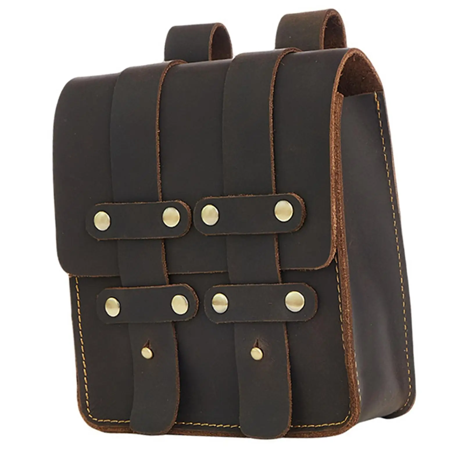 Men`s Belt Pouch Vintage Style PU Leather Purse Renaissance Pocket Handmade Hip Fanny Pack Waist Bag Bum Bags for Cell Phone