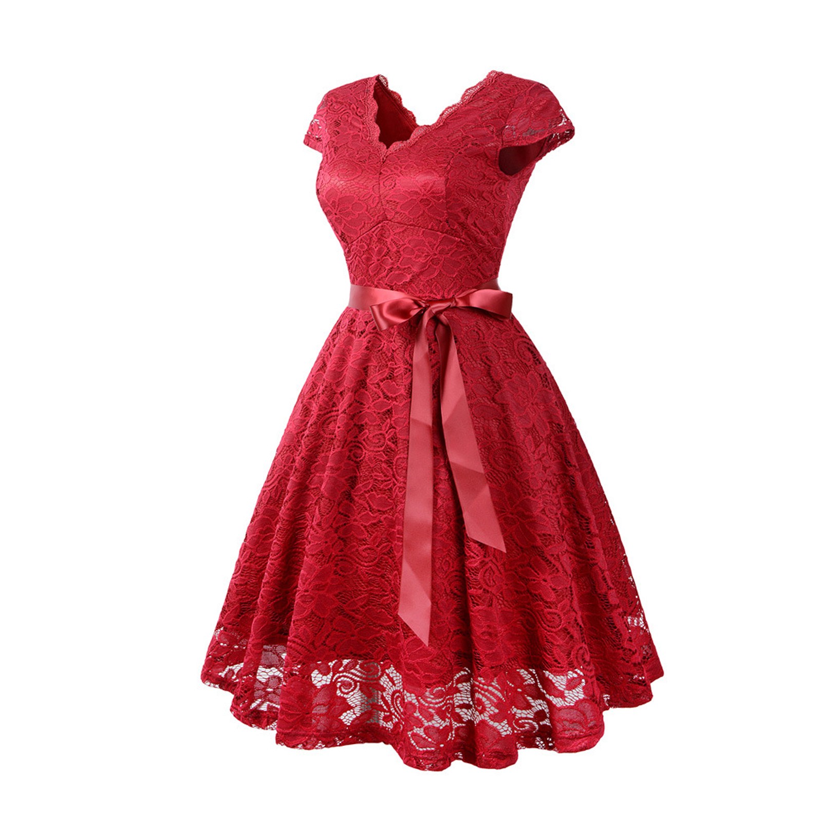 sexy laço sem mangas pescoço swing vestido de festa rockabilly vintage robe elegante casamento convidados vestidos retro gótico jurken