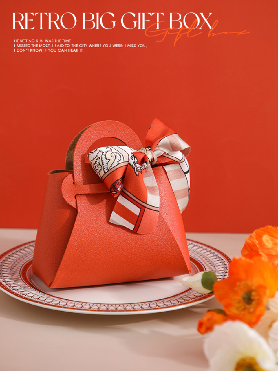 3PCS Leather Favour Bags with Scarf – Wedding Party Decoration, Baby Shower, Ramadan, E... - SKU LFB02117 - UGI Packaging