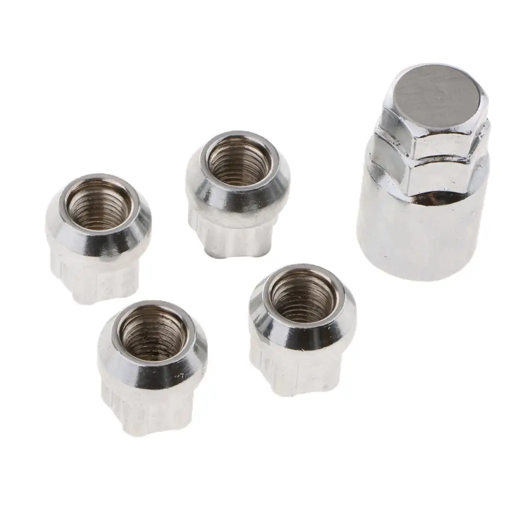 Set of 4 12x1. Style Replacement Chrome  Wheel Locks Fits for , , Mazda, , , , , for , 