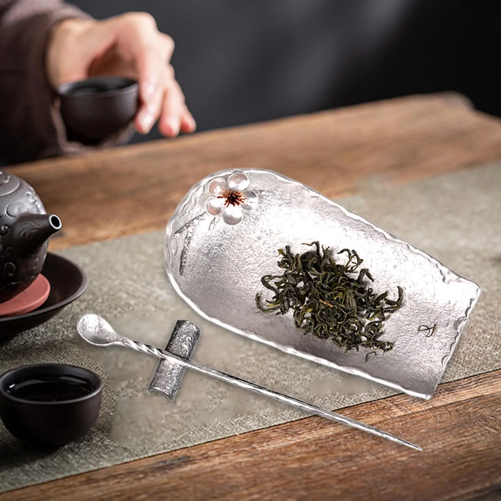 Tea Ceremony Utensils Creative Serving Utensils Portable Household Handmade Tea Spoon for Kitchen Teahouse Home Office