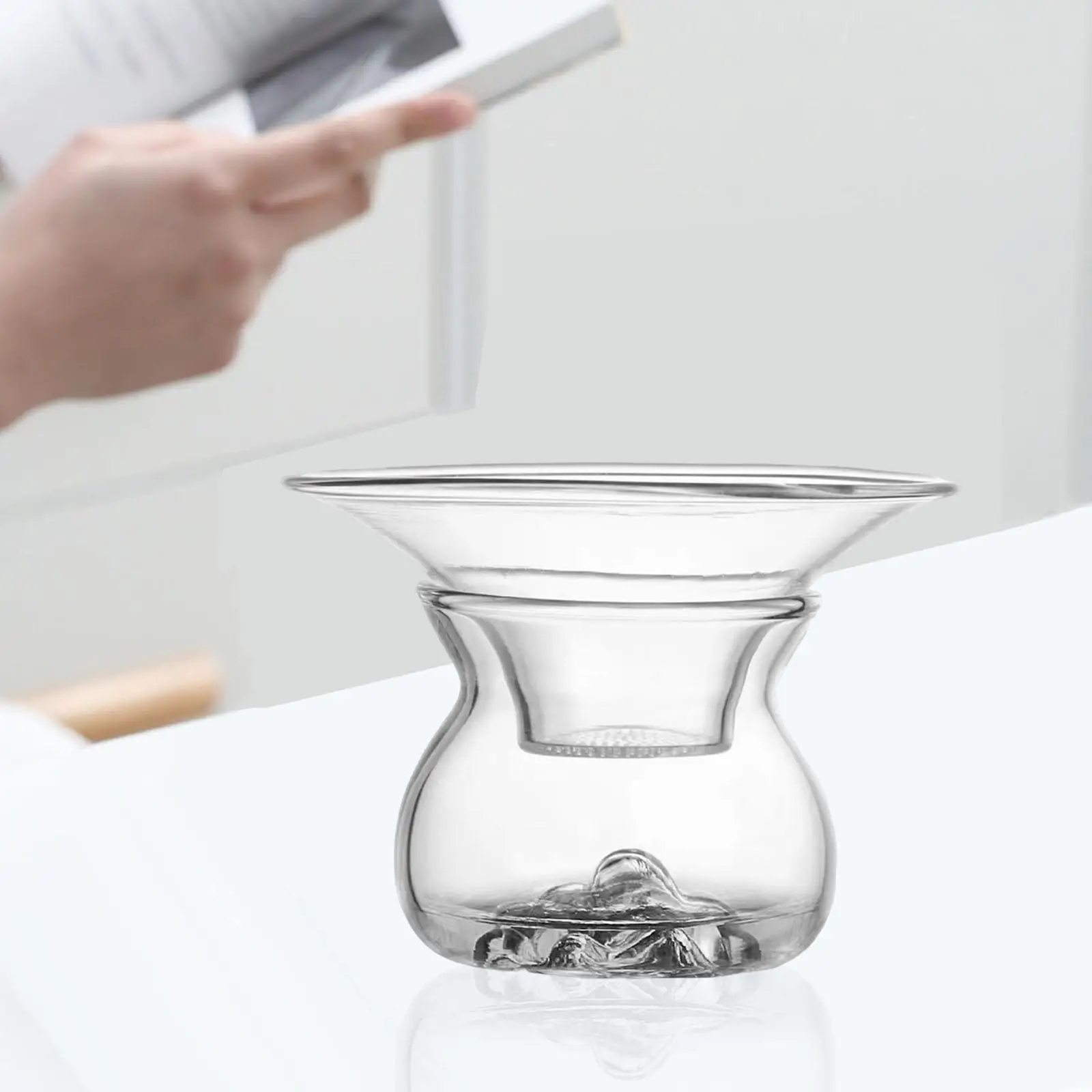 Universal Glass Tea Strainer Kung Fu Tea Set Heat Resistant Transparent Porous Teacup Glass Tea Infuser Tea Ceremony Accessories