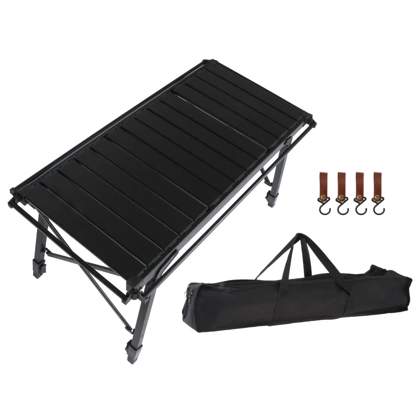 Camping Folding Table Portable Adjustable Height Foldable Picnic Table Outdoor Table for Fishing Deck Cooking Kitchen Hiking