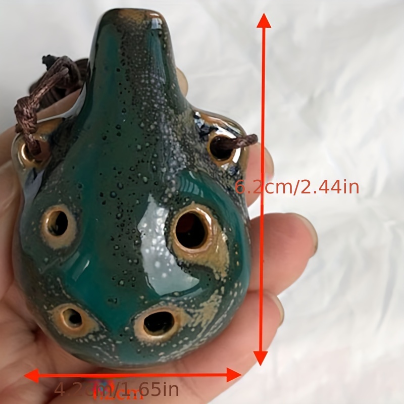Description Picture 6 of item2023 Chinese Style 6 Hole Ocarina Multi-tone Ceramic Whistle Flute Ceramic Crafts Gifts Vintage Musical Instrument Accessories