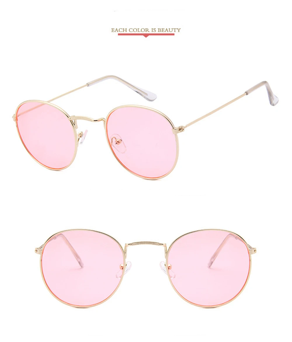Vintage verspiegelte Sonnenbrille Herren und Damen Retro Sonnenbrille mit Metallrahmen Outdoor-Mode Brillen – Detail 26