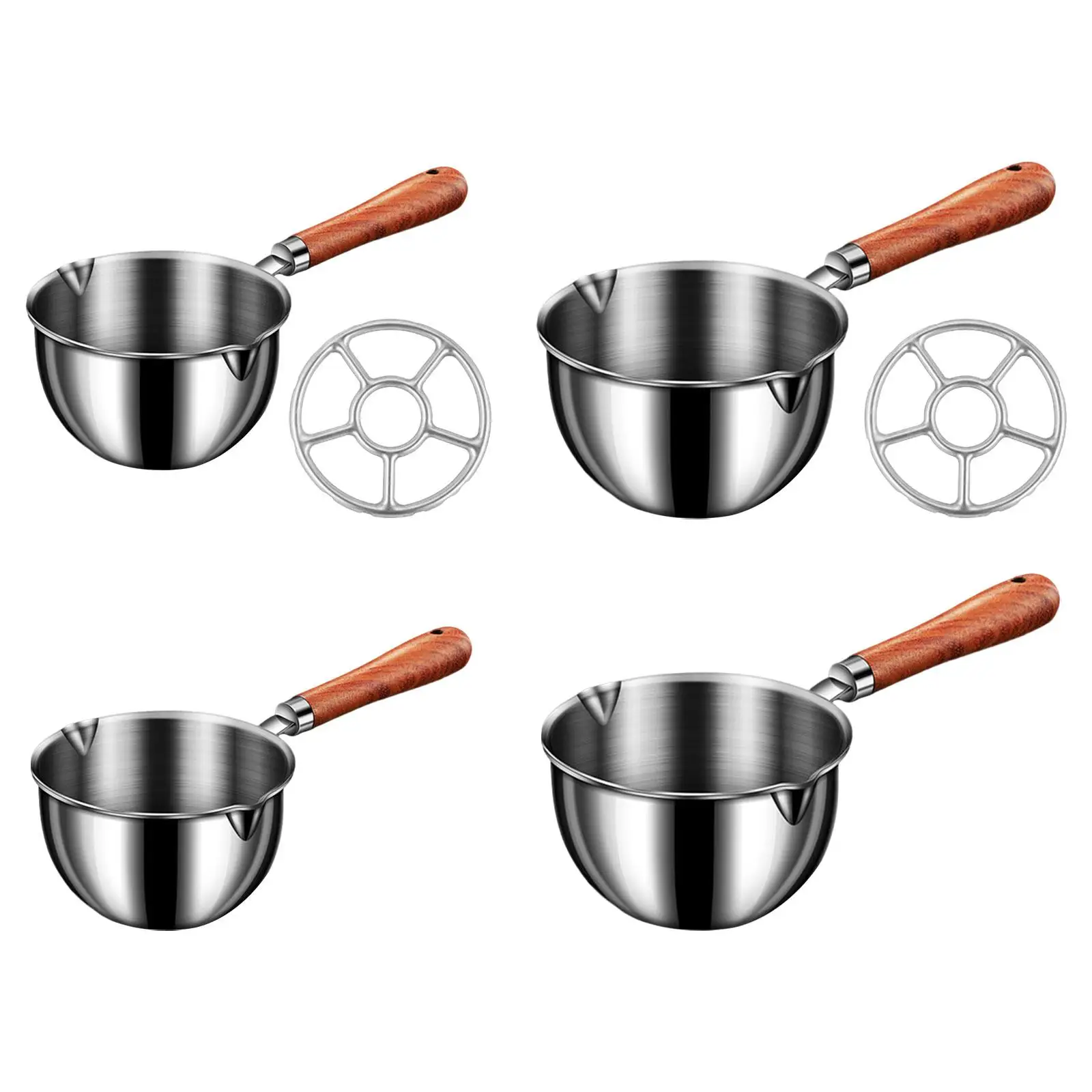 Universal Saucepan Pot with Scale with Pour Spouts Multifunctional Condiment Sauce Pan Small Soup Pot for Chocolate Melting