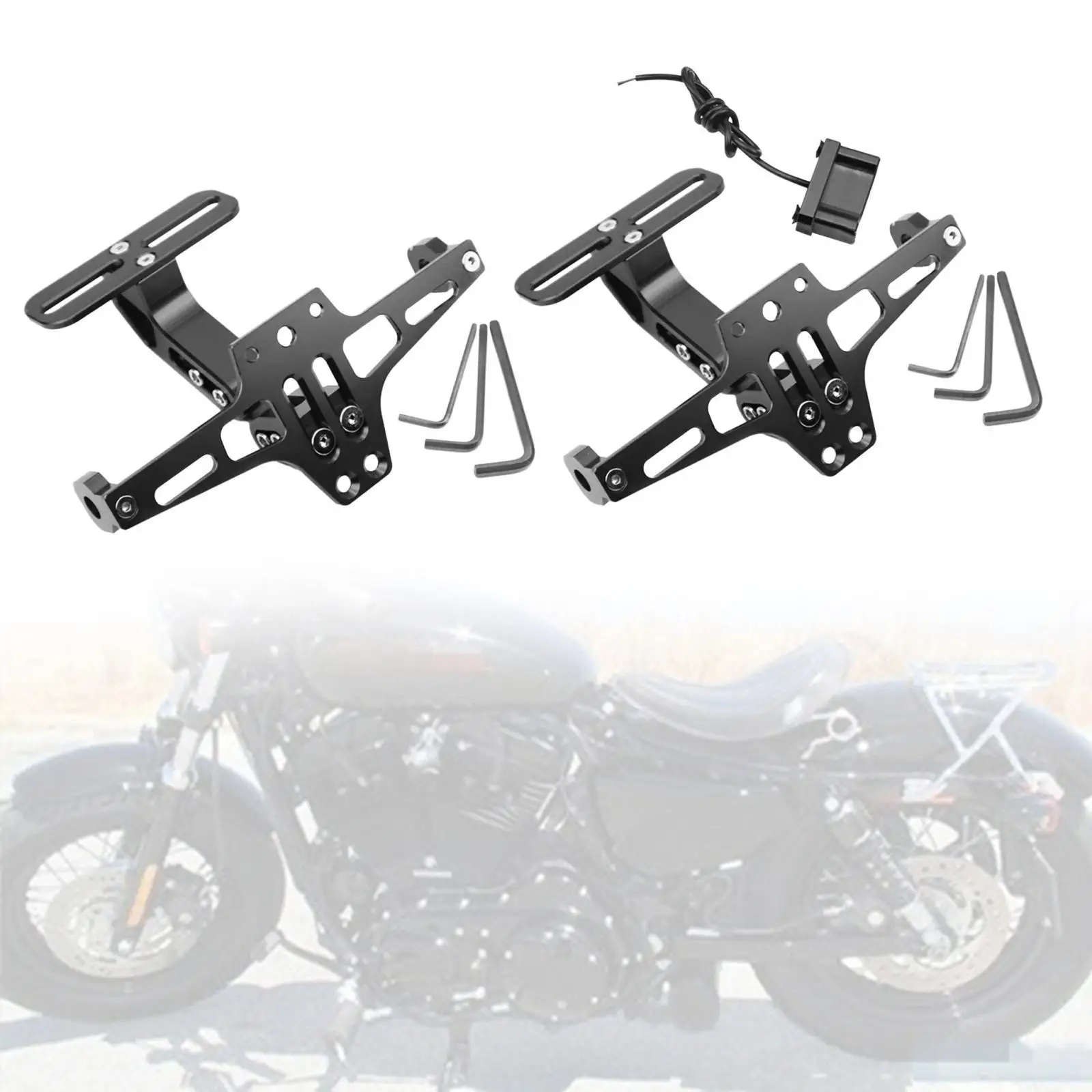 Motorcycle License Plate Bracket Adjustable Angle Motorbike Accessories Easy to