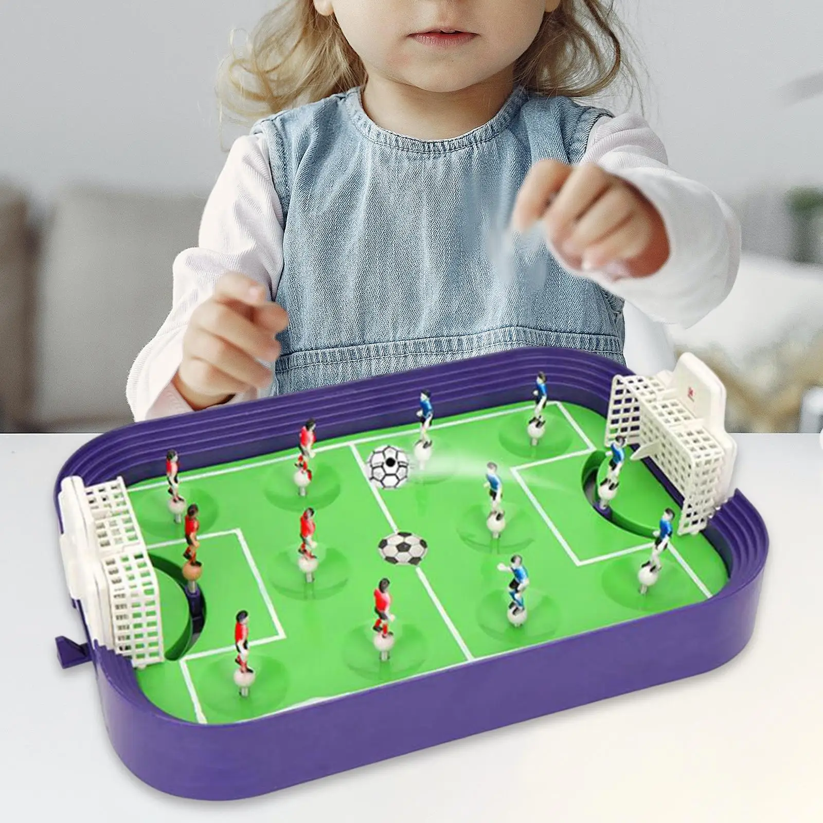 Portable Table Football Board Game Table Board Interactive Toy for Teens