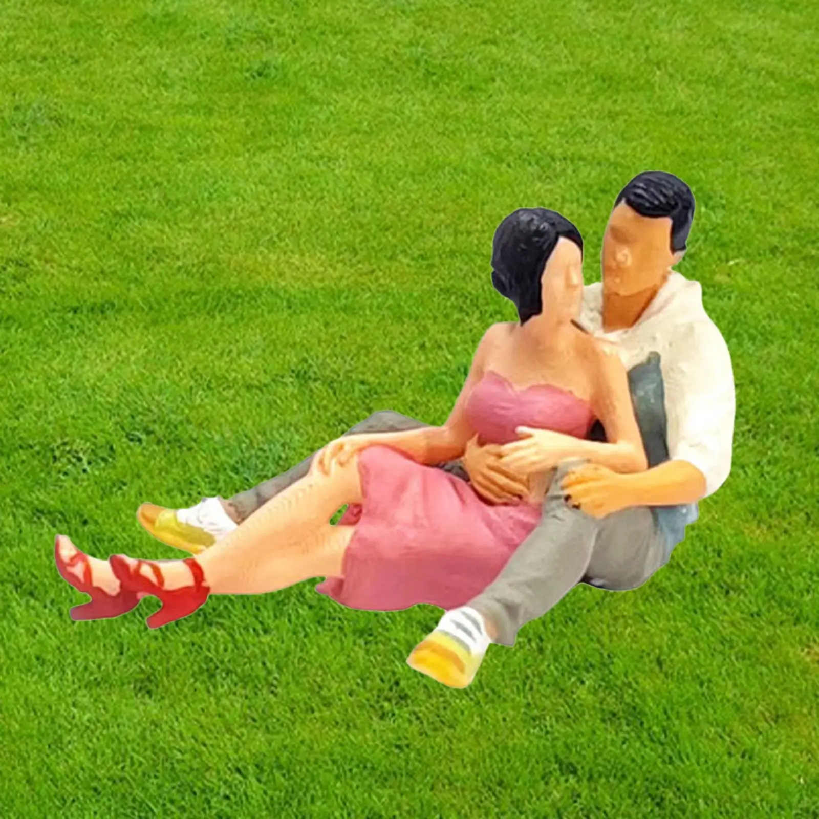 Hand Painted 1:64 Couple Figure DIY Projects S Scale Diorama Scenery Miniature Train Railway People Model Movie Props Decor