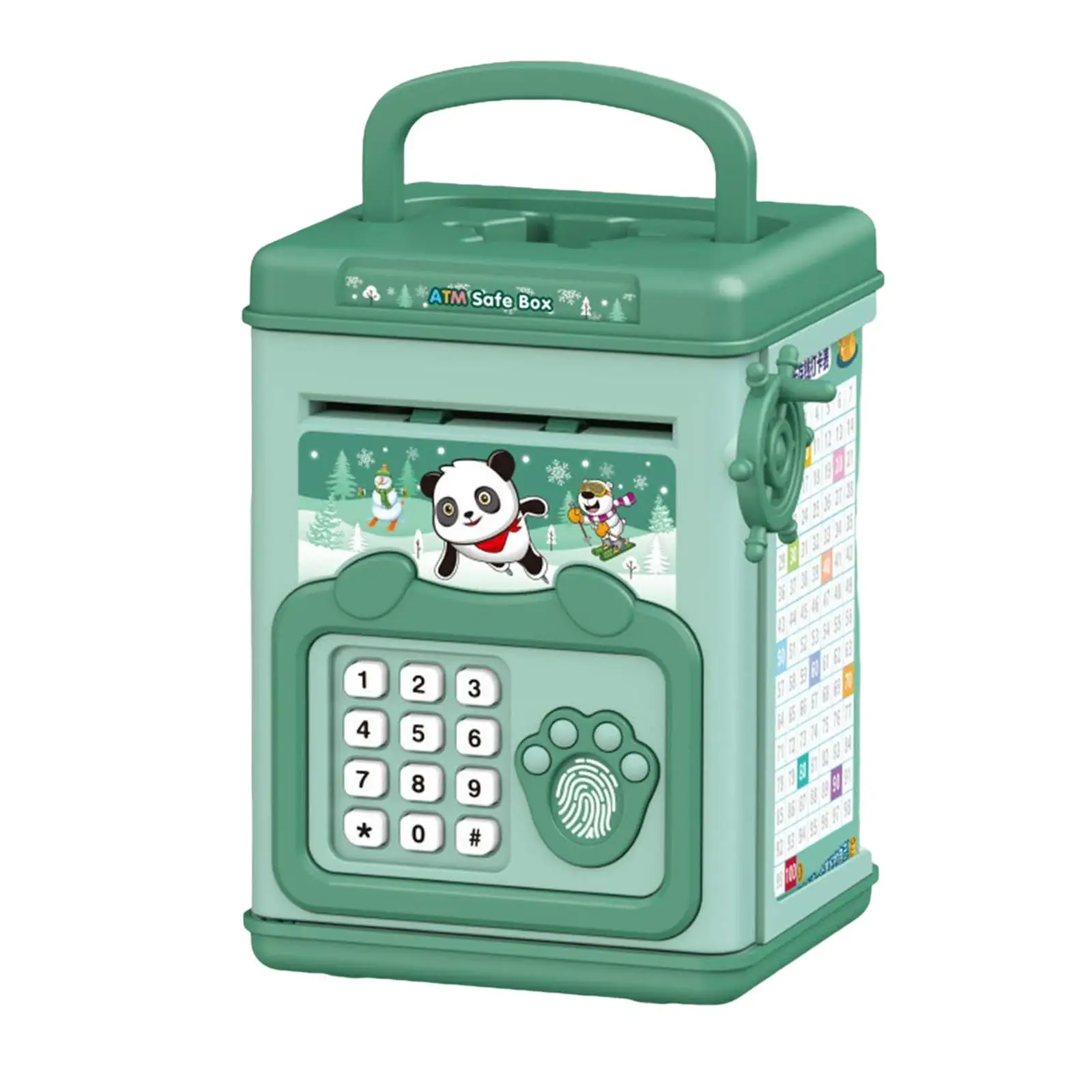 Electronic Piggy Bank Auto Scroll Cash Battery Operated ATM Electronic Money bank Children