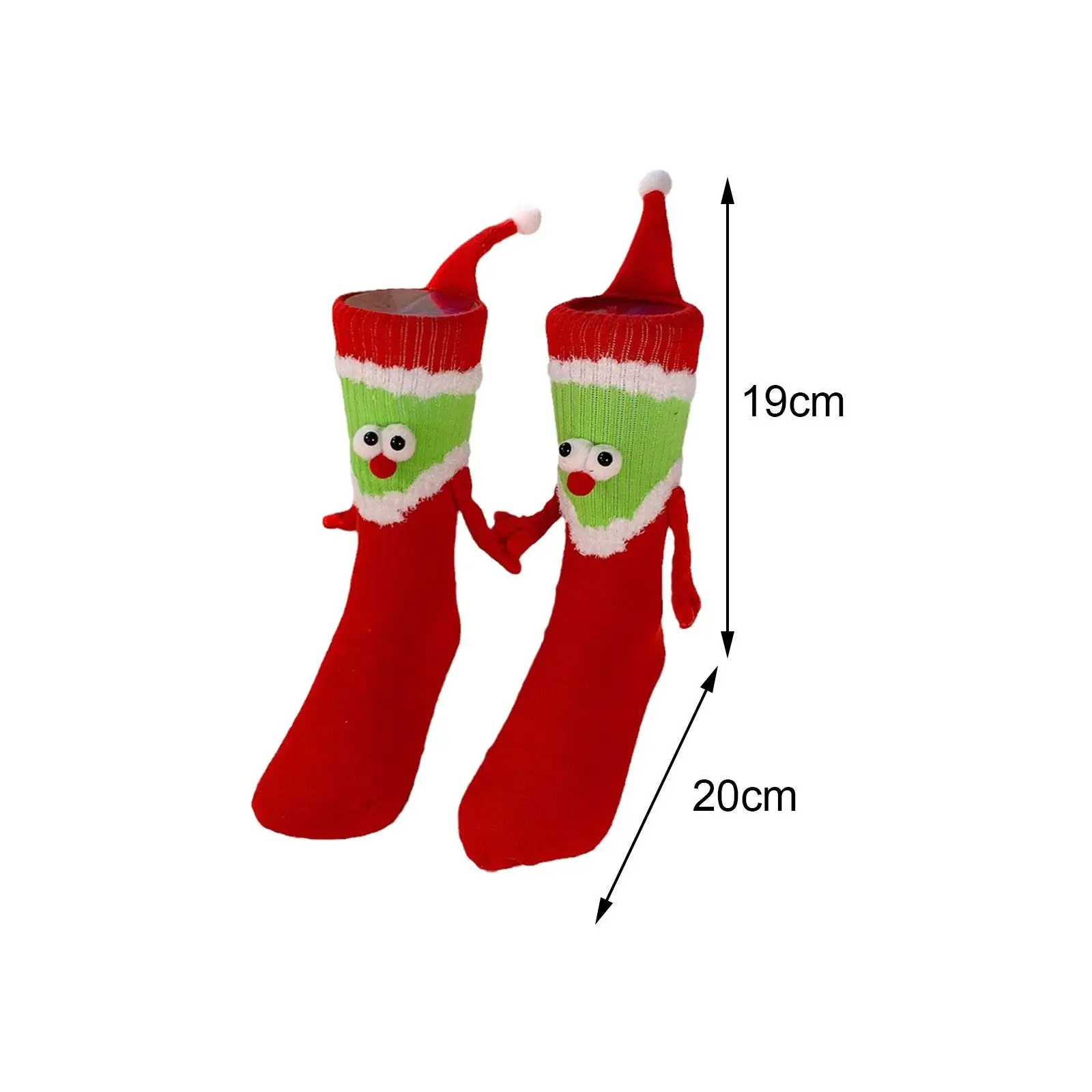 Christmas Hand in Hand Couple Socks Ladies for Running Festivals Holidays