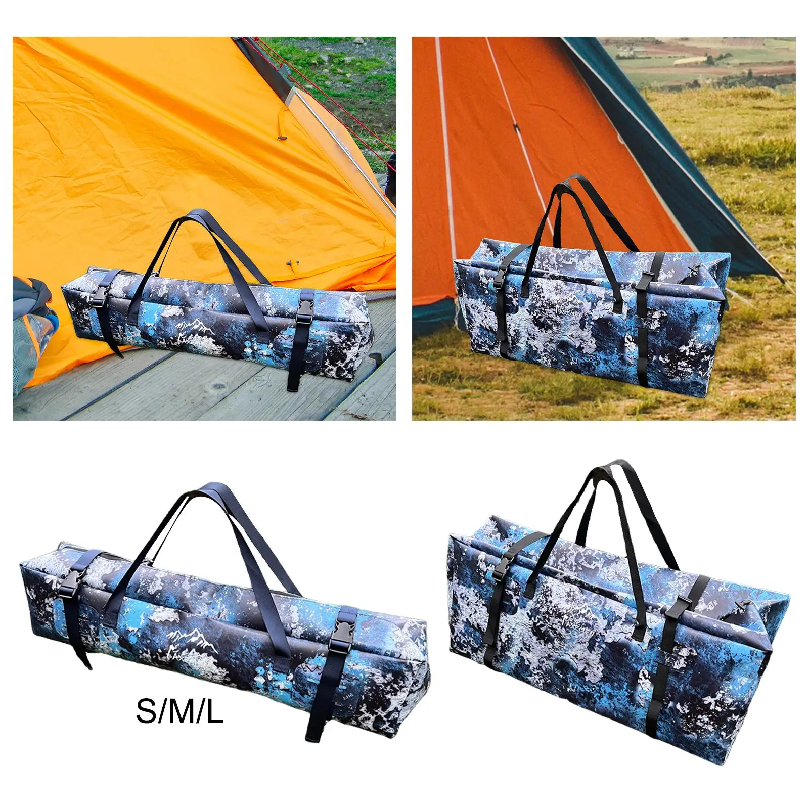 Camping Tent Storage Bag Pouch Double Handles Handbag for BBQ Yard Traveling