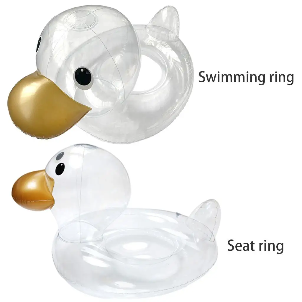 Transparent Inflatable Swimming Float Ring Floating Seat Ring Summer Beach Boat Parties