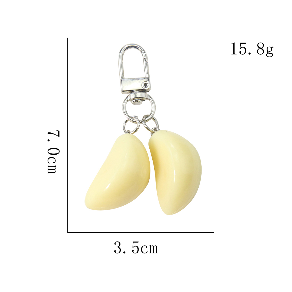 1pc Simulation Knoblauch Lebensmittel Schlüsselbund Spaß Gemüse Modell Anhänger Student Paar Personalisierte Tasche Anhänger Auto Schlüsselring Schmuck Geschenk – Detail 6