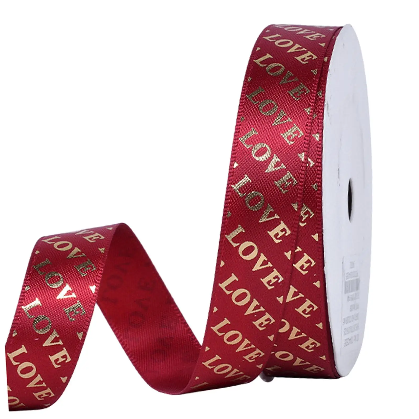 Valentine`s Day Fabric Ribbon, Love Ribbon, Valentine`s Day Decor, DIY Supplies for Party Decoration