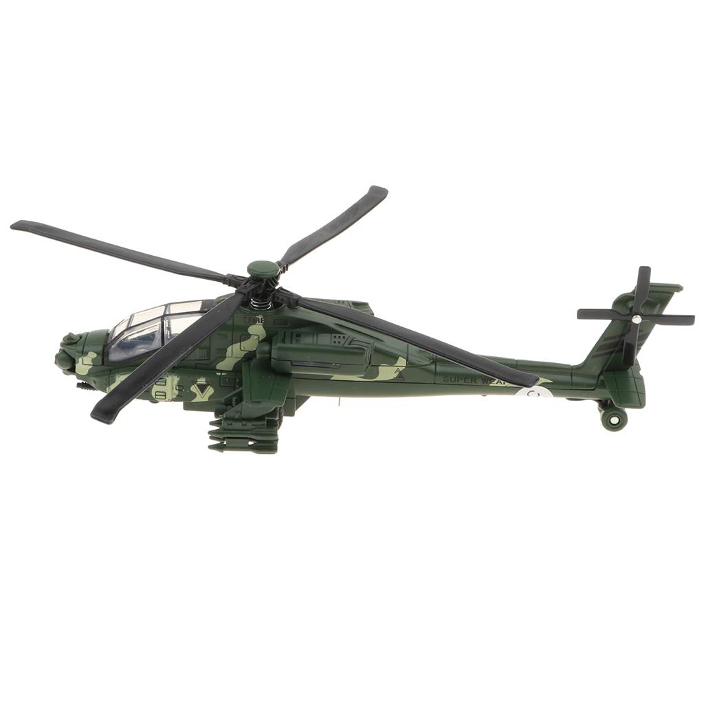 Alloy Die-cast Chinese CAIC Z-10 Military Helicopter Model, 1/32 Pull Back Plane Toy for Kids Toddlers