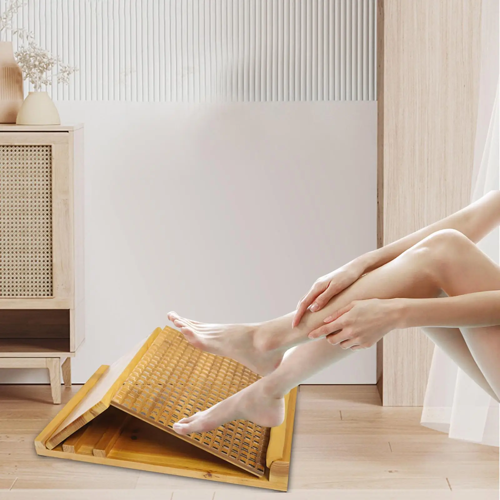 Wooden Slant Board Adjustable 3 Levels Foot Incline Board Yoga Massage Board
