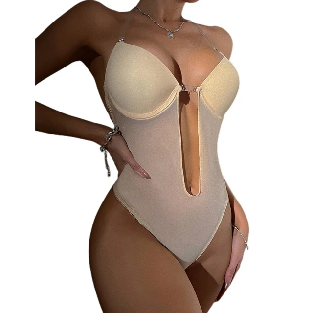 Women's Body Shaper Compression Bodysuit One Piece Backless Shapewear With Bra  Corset Slimming Waist Under Dress Underwear
