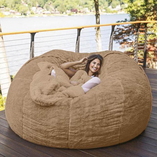 Sofa Bean Bag Soft Washable Comfortable Anti-fading Wear Resistant High  Elastic Extra Large Bean Bag Chair Cover Home Decor